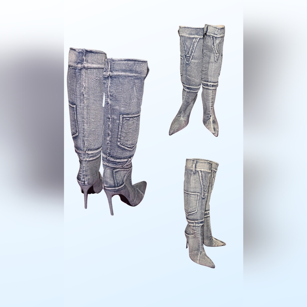 Denim Boots
